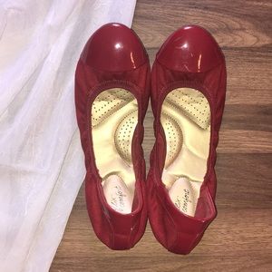 Dexflex Comfort Red Suede Scrunch flats Women’s 12